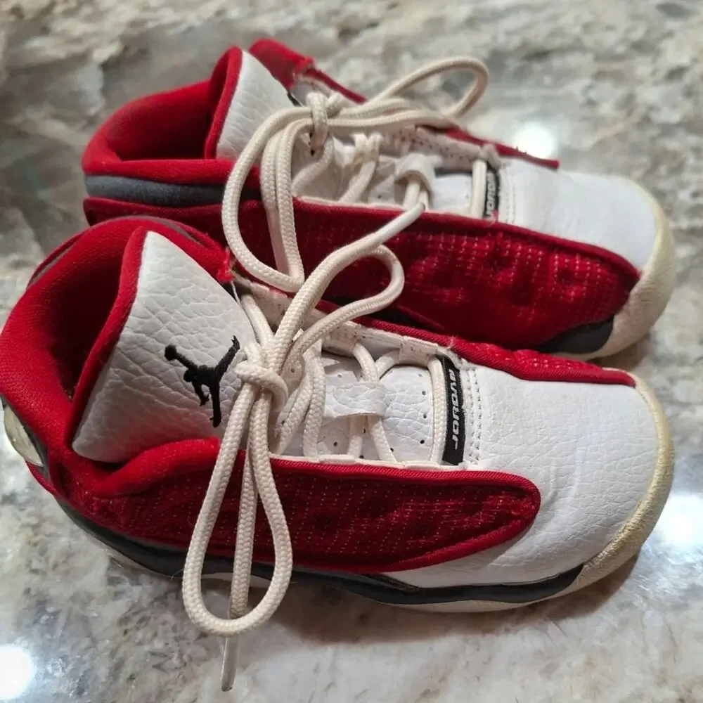 Air Jordan Sneakers 13 Retro Red Flint Toddler 8c 414581 Child